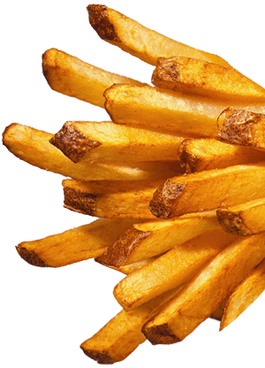 Pile of fresh cut fries