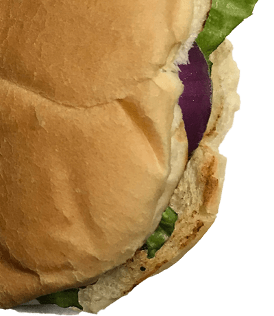 The top of a burger