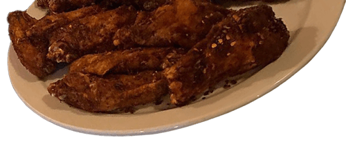A bunch of chicken wings